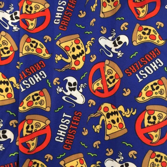 Main & Local Men's Medium Lounge Pants Halloween GHOST CRUSTERS Pizza Ghost - Picture 2 of 5